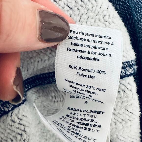 Vineyard Vines Dress XL Blue Varsity Sweatshirt Mini Preppy Coastal Pockets - Picture 10 of 11